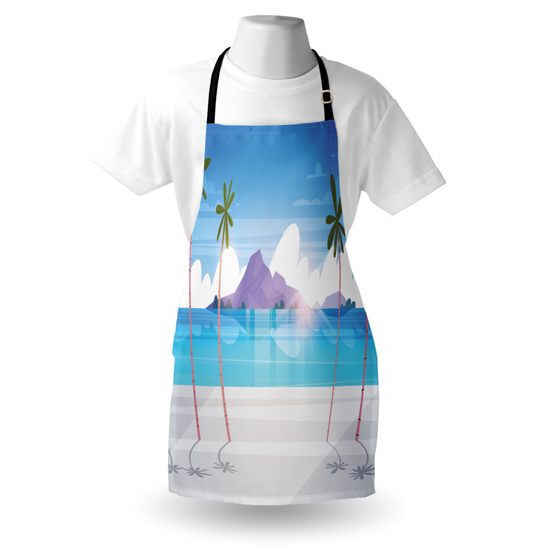 Summer Seaside with Palms Apron