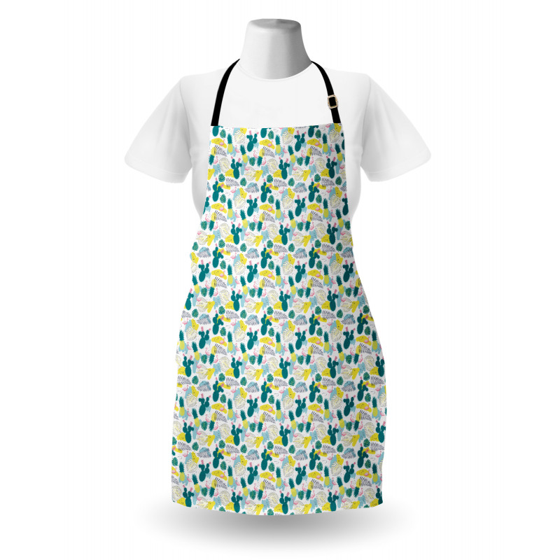 Pineapple Cactus Flamingo Apron