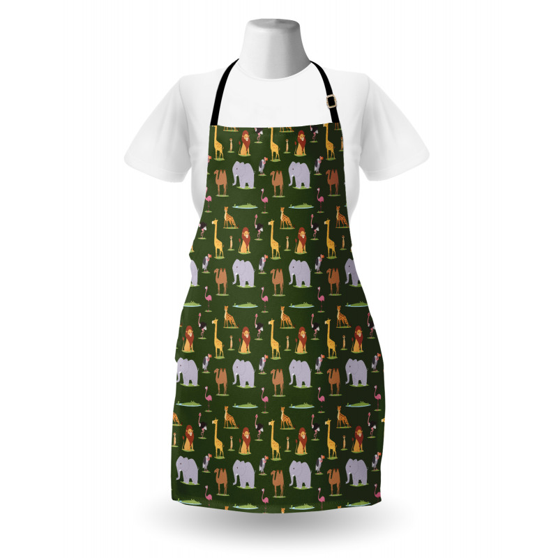 Childish Cartoon Savannah Apron