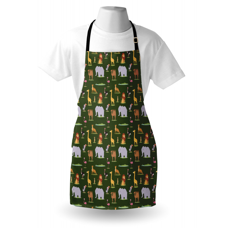 Childish Cartoon Savannah Apron