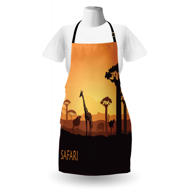 Exotic and Pastoral Sunset Apron