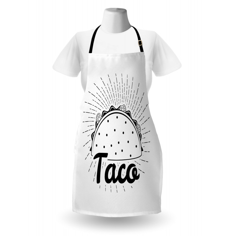 Mexican Taco Typography Art Apron