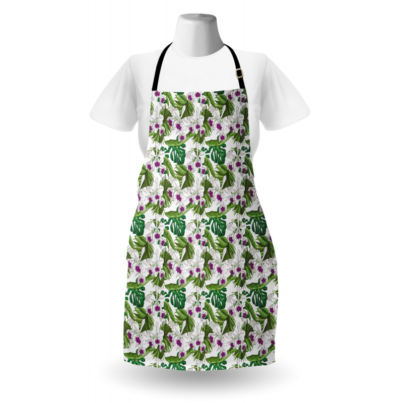 Wild Flowers Fan Palm Leaf Apron