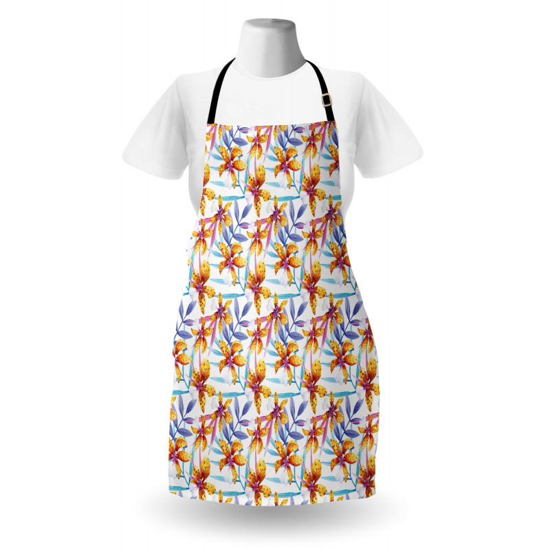 Watercolor Floral Artwork Apron