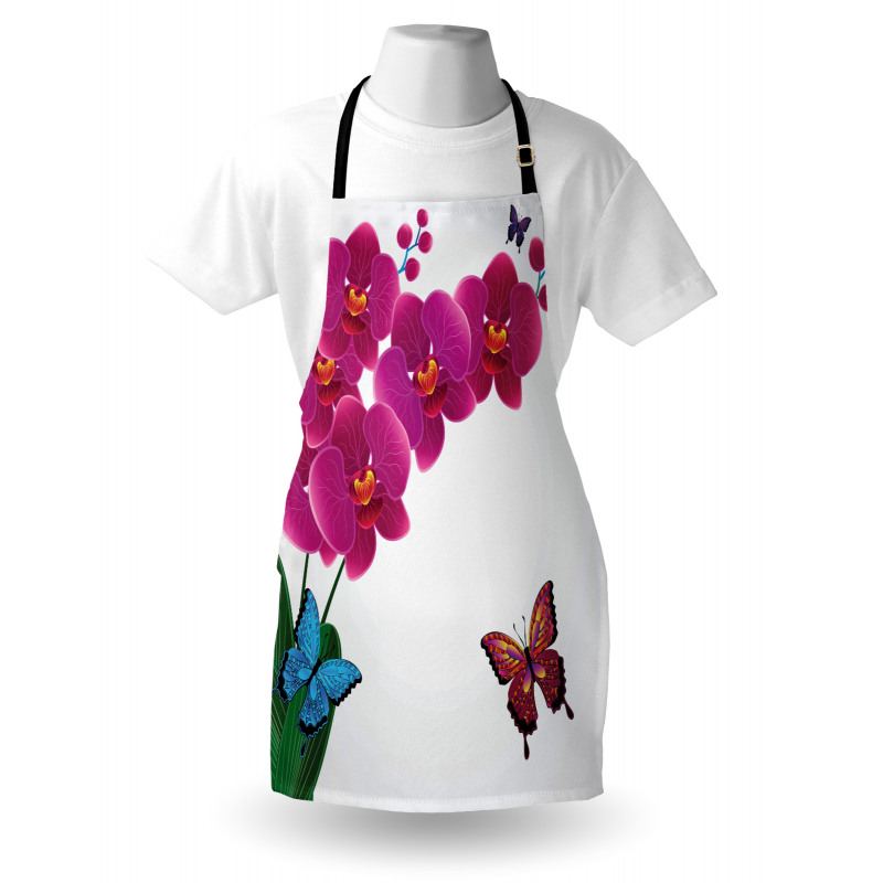 Pink Bouquet Butterflies Apron