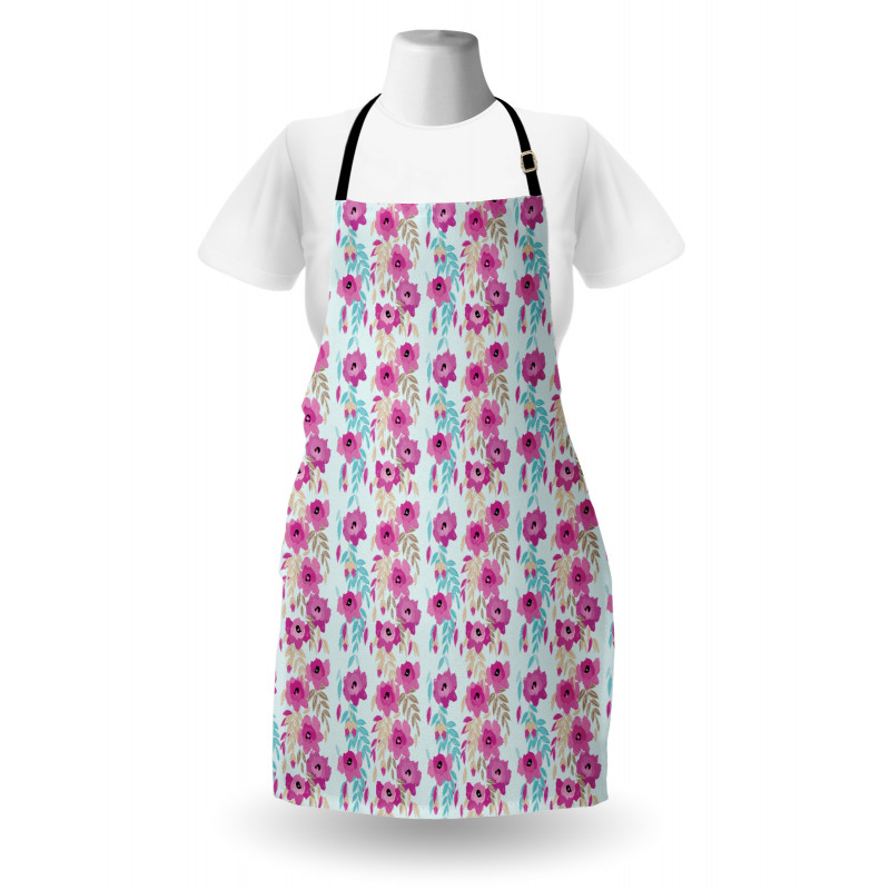 Floral Garden Pink Blooms Apron