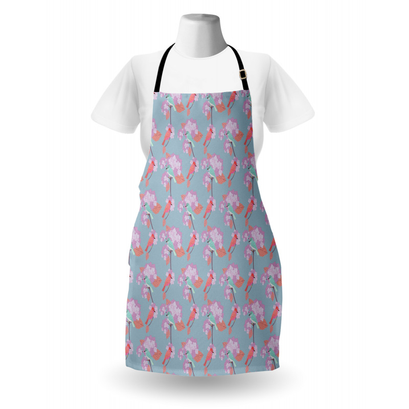 Sparrows Resting Branches Apron