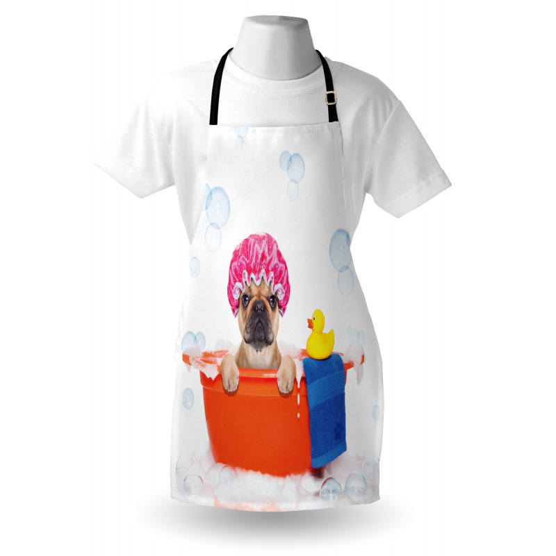 Dog Having a Bath Tub Apron