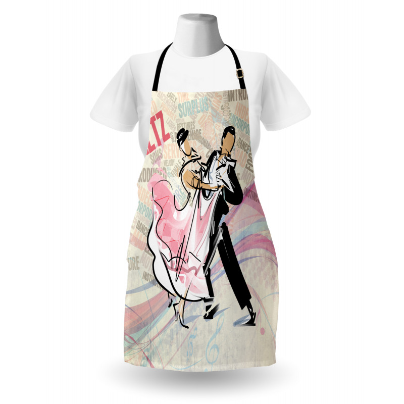 Romantic Dancing Couple Words Apron