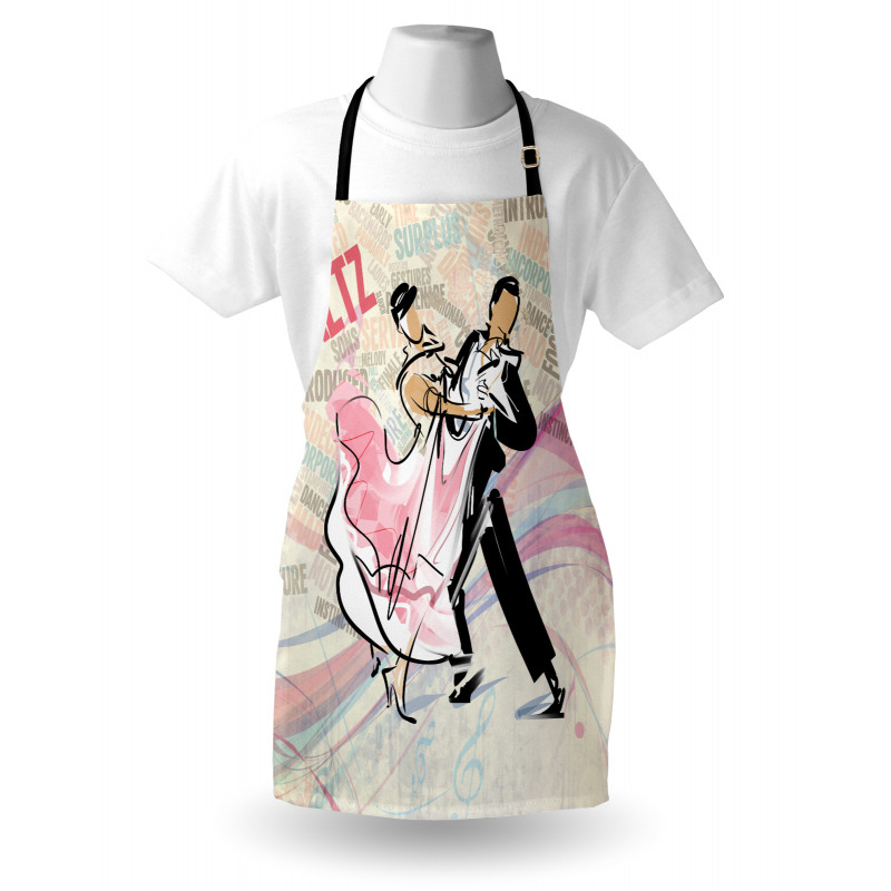 Romantic Dancing Couple Words Apron