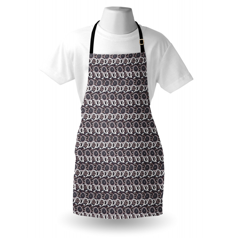 Hatched Overlaying Circles Apron