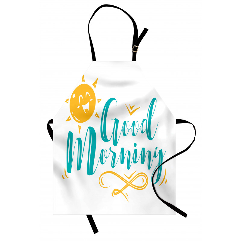 Smiling Sun and Wavy Letters Apron