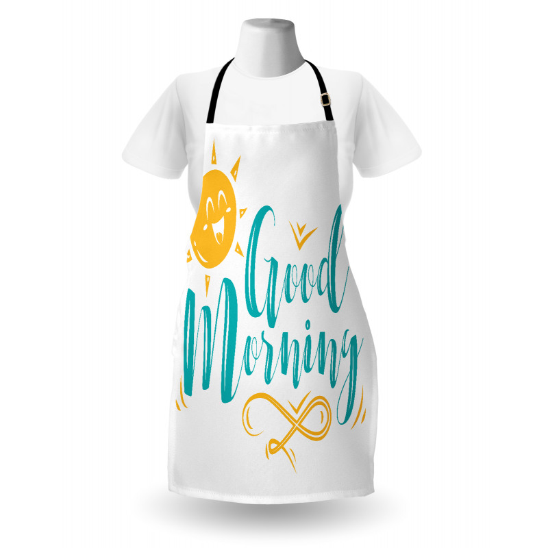 Smiling Sun and Wavy Letters Apron