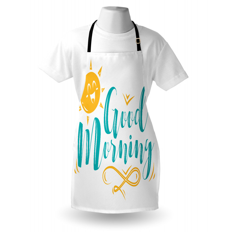 Smiling Sun and Wavy Letters Apron