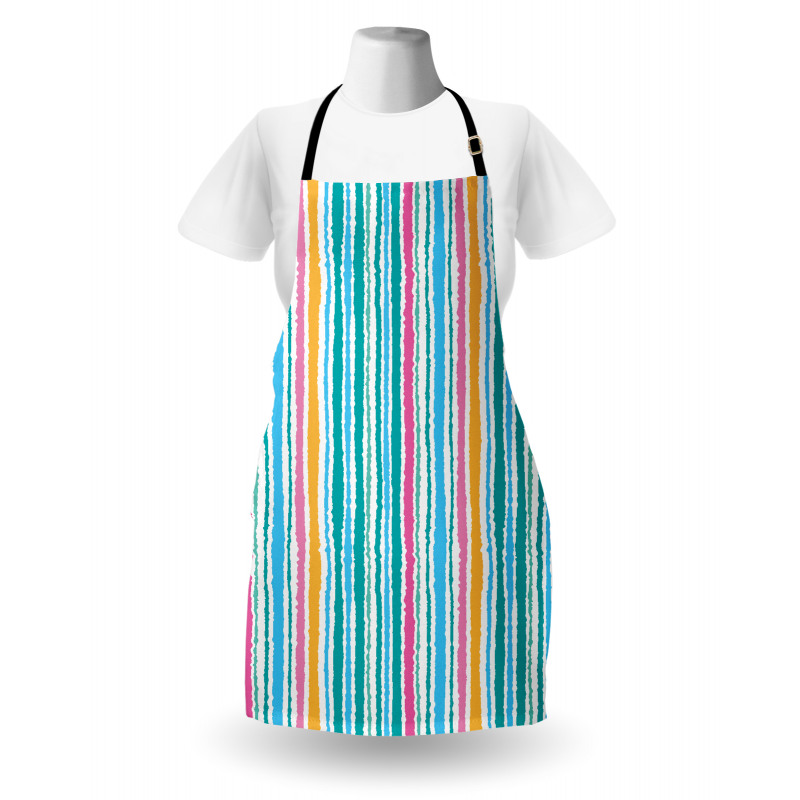 Stripes in Aquatic Colors Apron