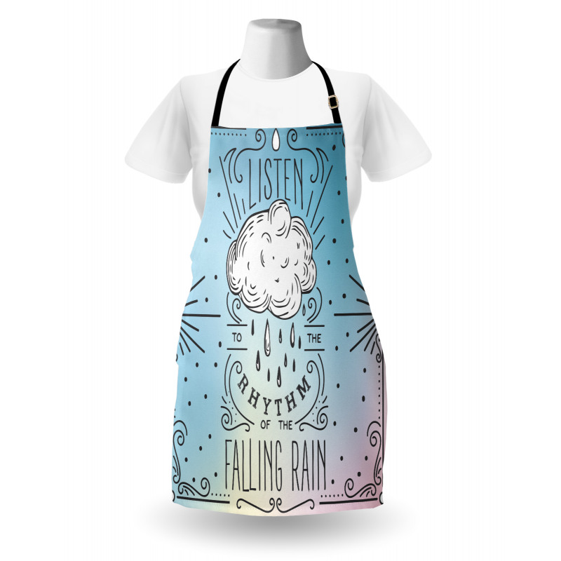 Listen Falling Rain Rhyme Apron