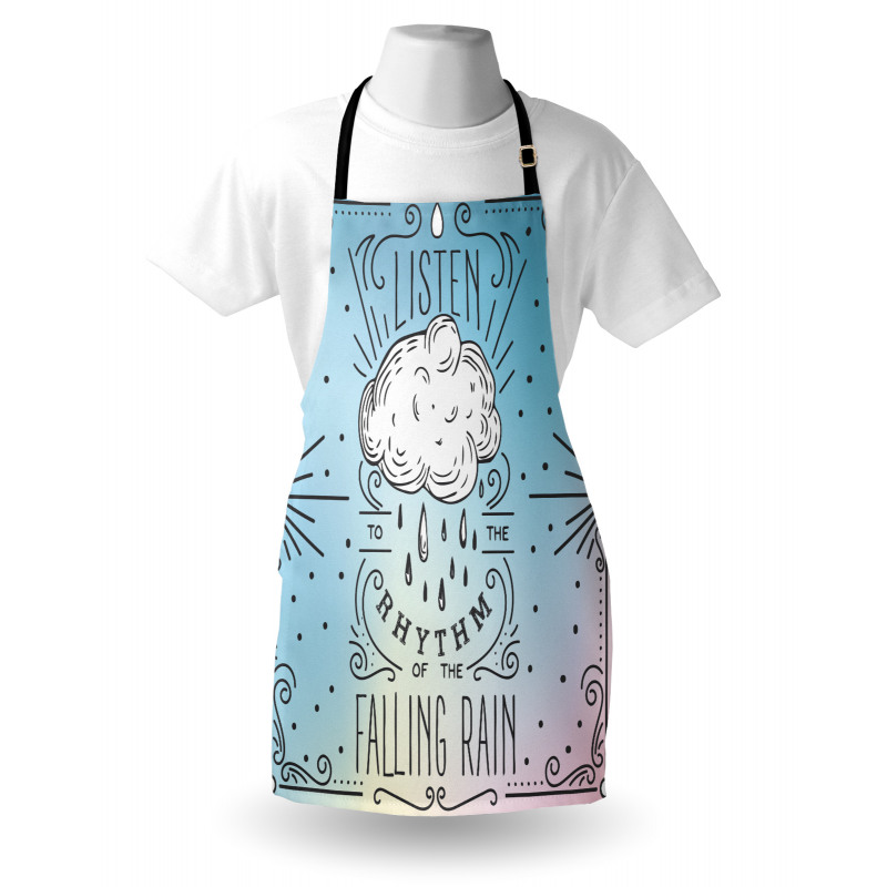 Listen Falling Rain Rhyme Apron