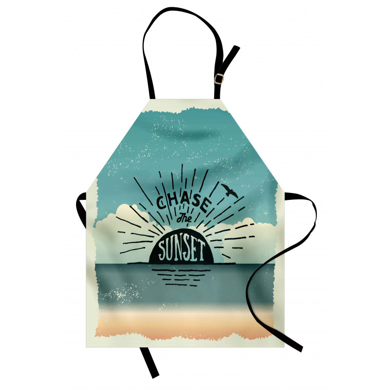 Typographic Chase the Sunset Apron