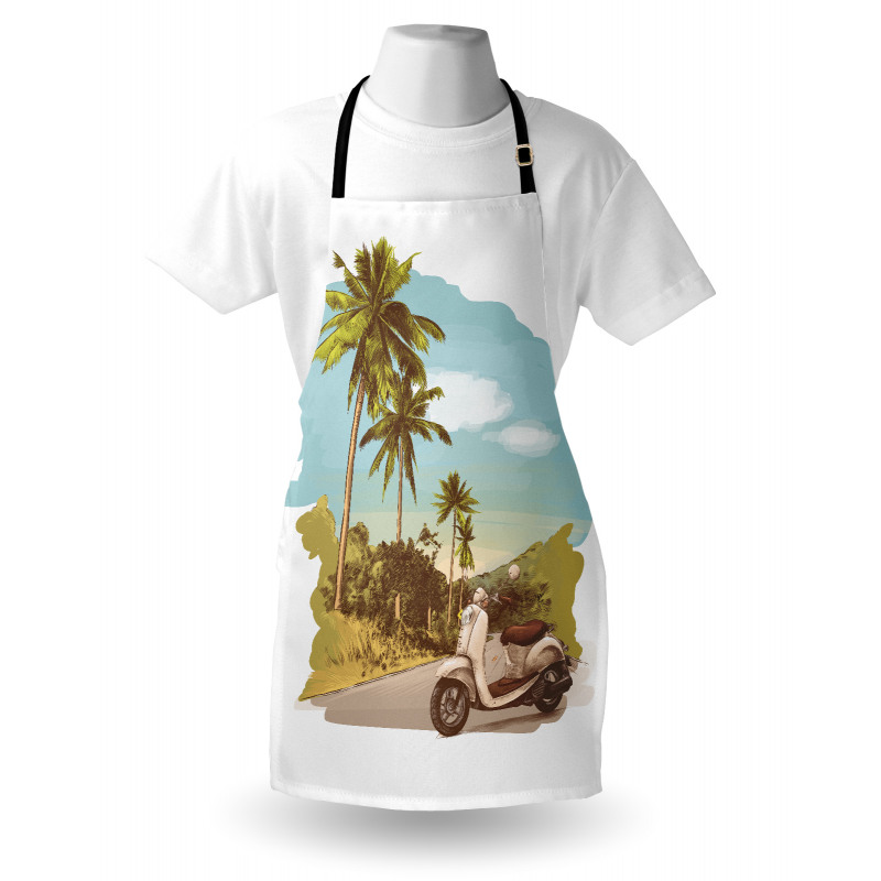 Vintage Scooter in Jungle Apron