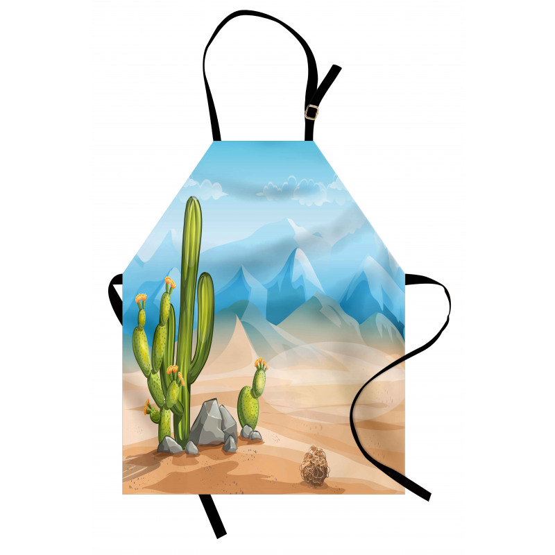 Lonely Cactus in the Desert Apron