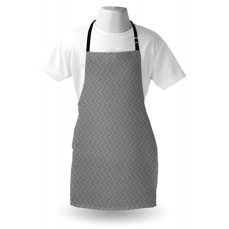 Black and White Zigzags Apron