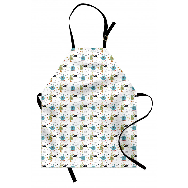 Funky Monsters and Creatures Apron