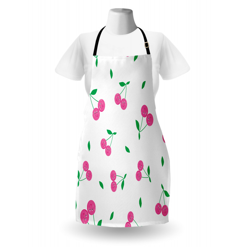 Cherries with Smiling Faces Apron