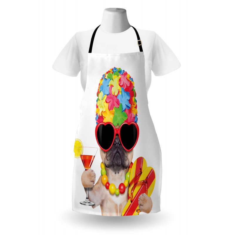 Cocktail Exotic Bulldog Pet Apron