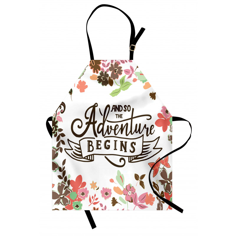 Flourishing Flower Silhouette Apron