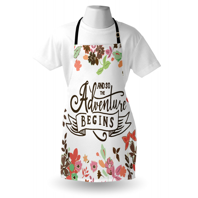 Flourishing Flower Silhouette Apron