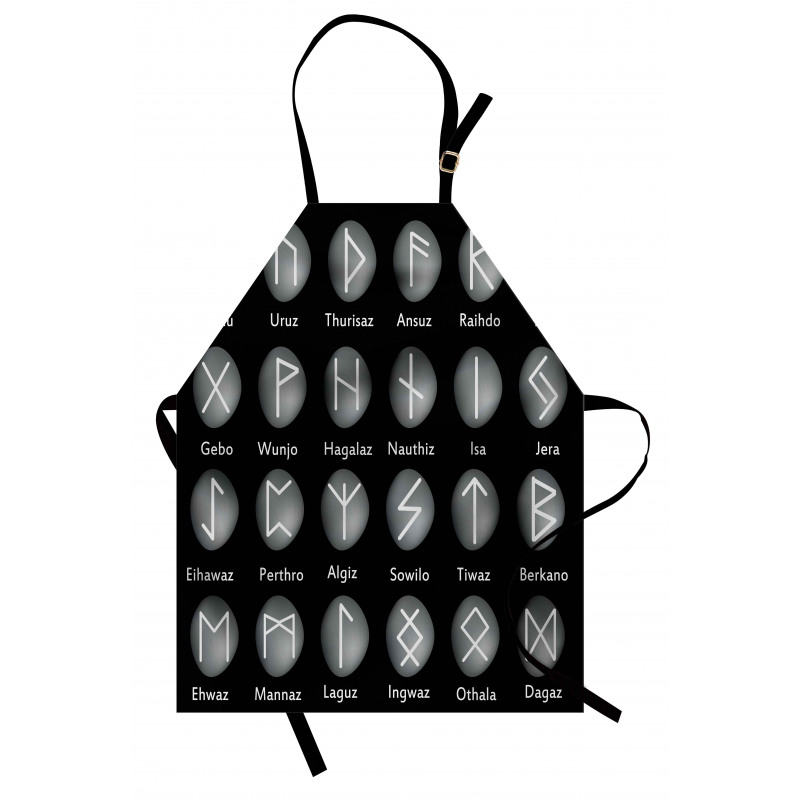 Shaded Effect Runic Alphabet Apron