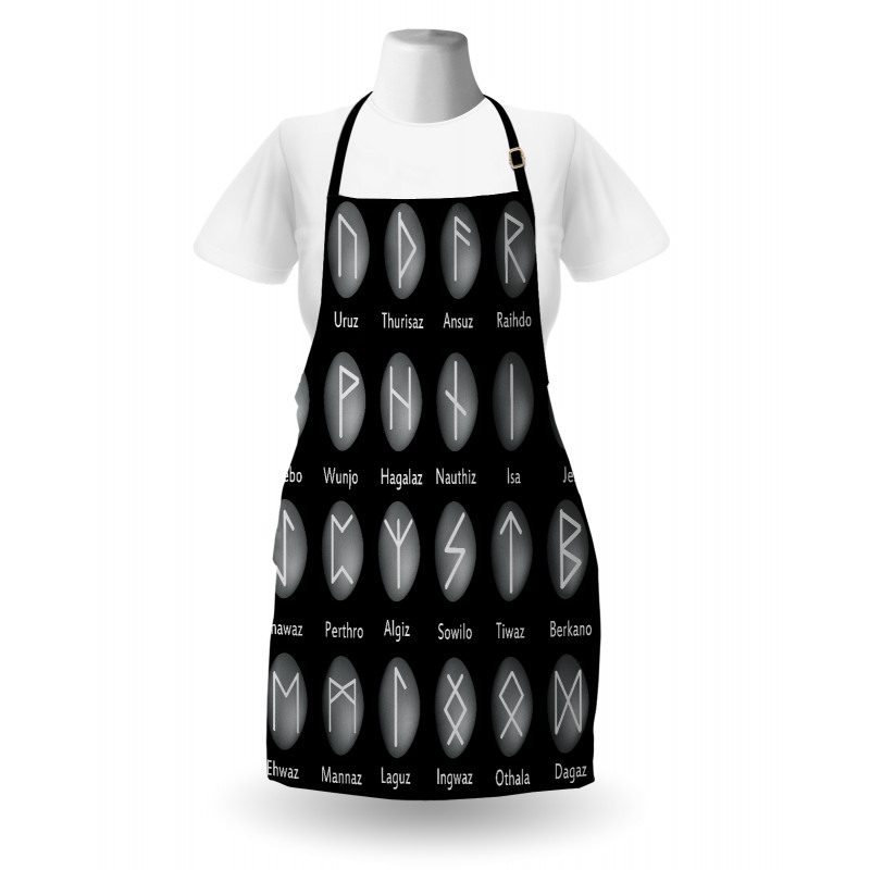 Shaded Effect Runic Alphabet Apron