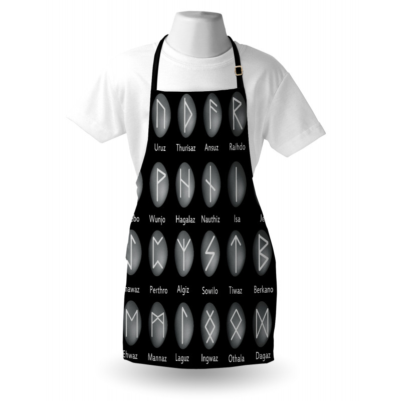 Shaded Effect Runic Alphabet Apron