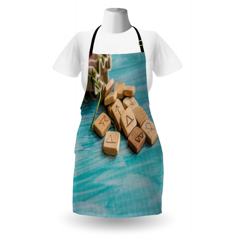 the Image of Wooden Pieces Apron