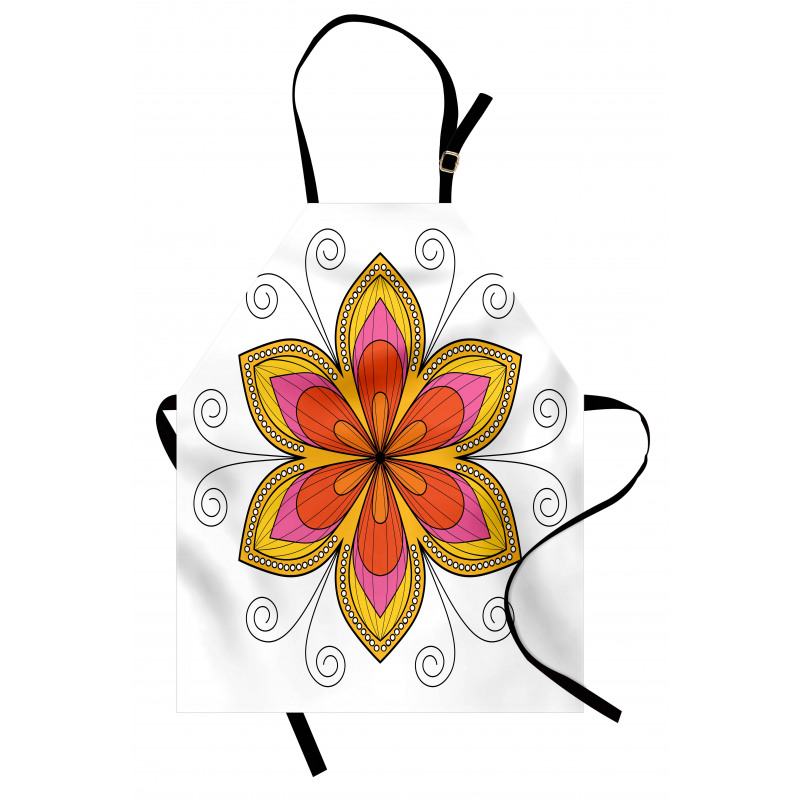 Flower Pattern Swirl Apron