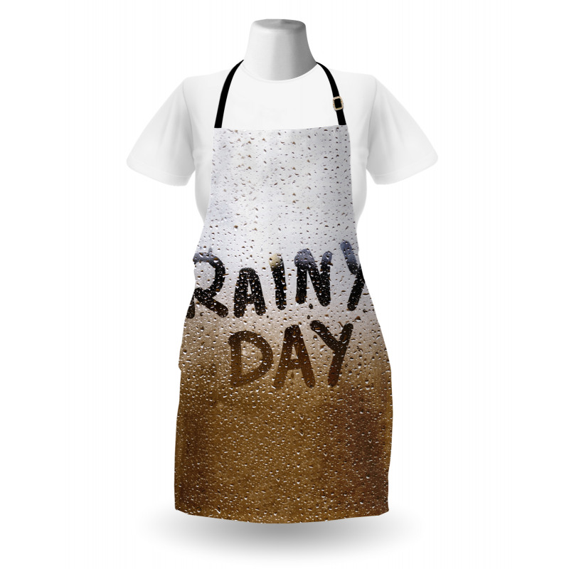 Blurred Rain Drops Photo Apron