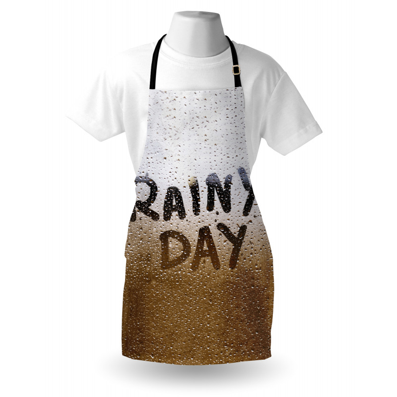 Blurred Rain Drops Photo Apron