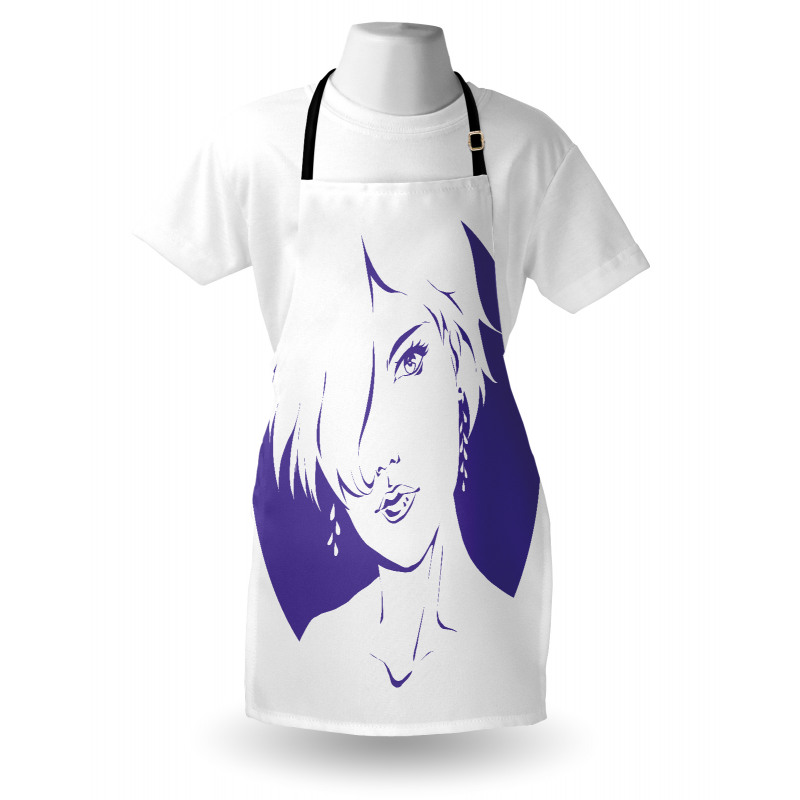 Monochrome Woman Apron