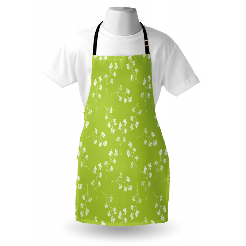 Blooming Flower Silhouettes Apron
