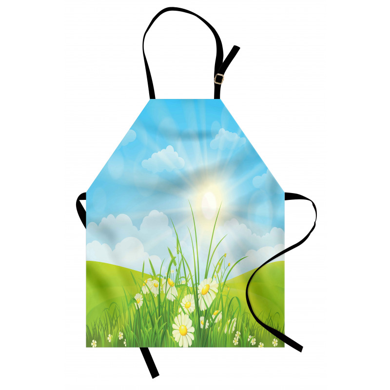 Floral Meadow Illustration Apron