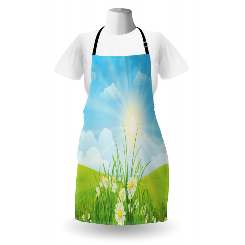 Floral Meadow Illustration Apron