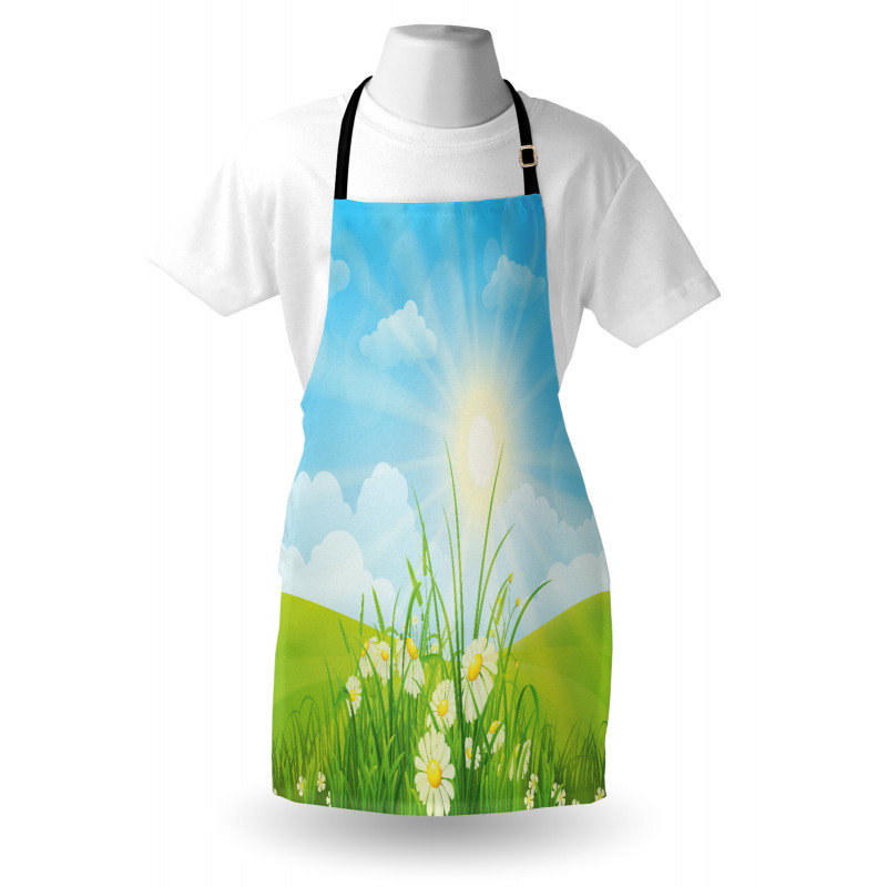 Floral Meadow Illustration Apron