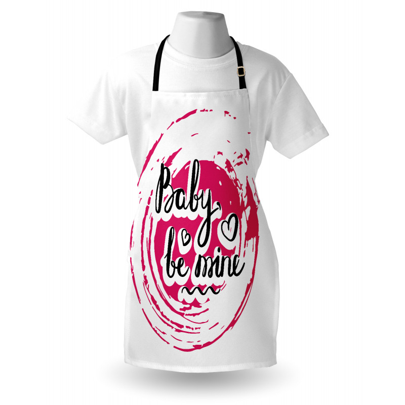 Vortex Baby Be Mine Wording Apron