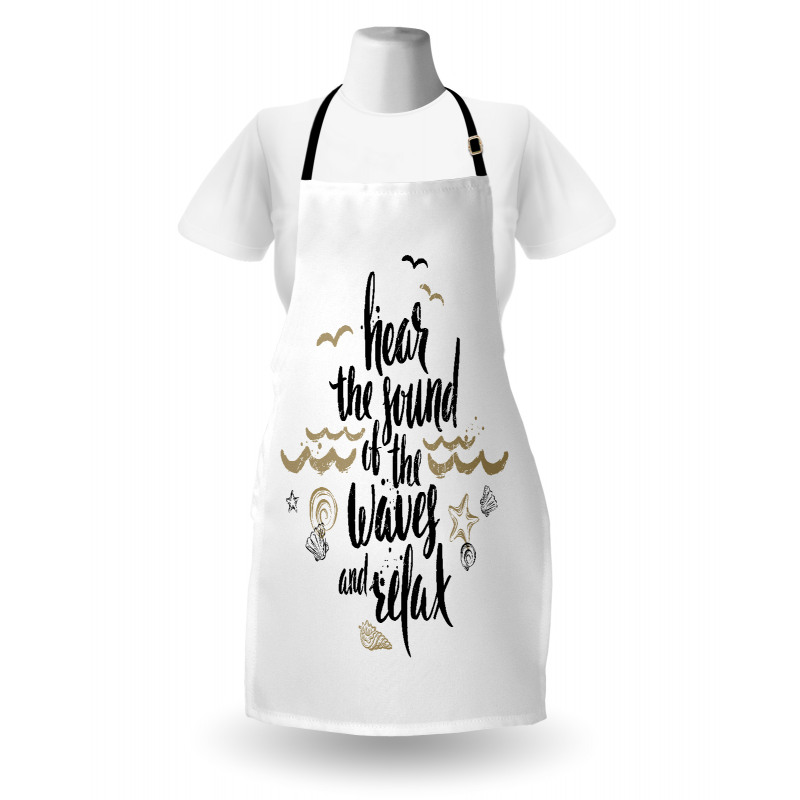 Hear the Sound of Waves Text Apron