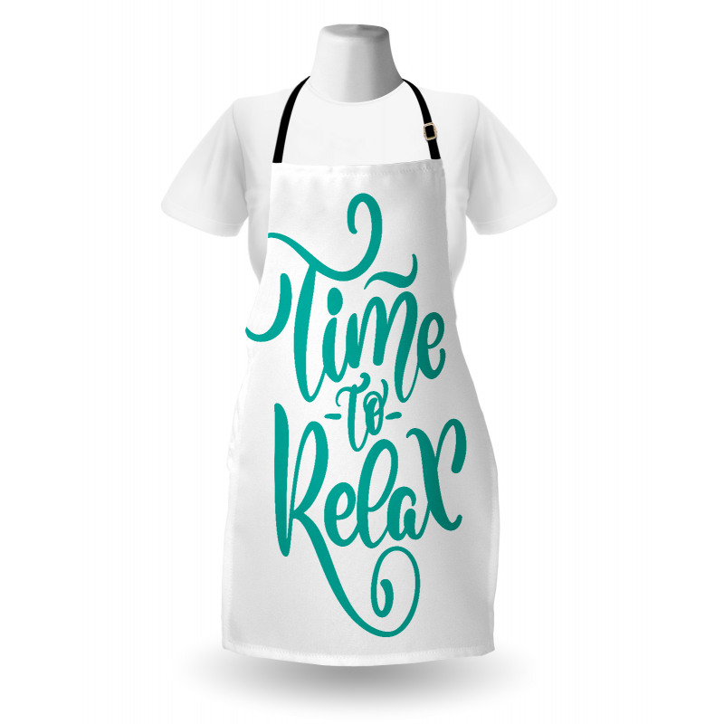 Time to Relax Phrase Design Apron