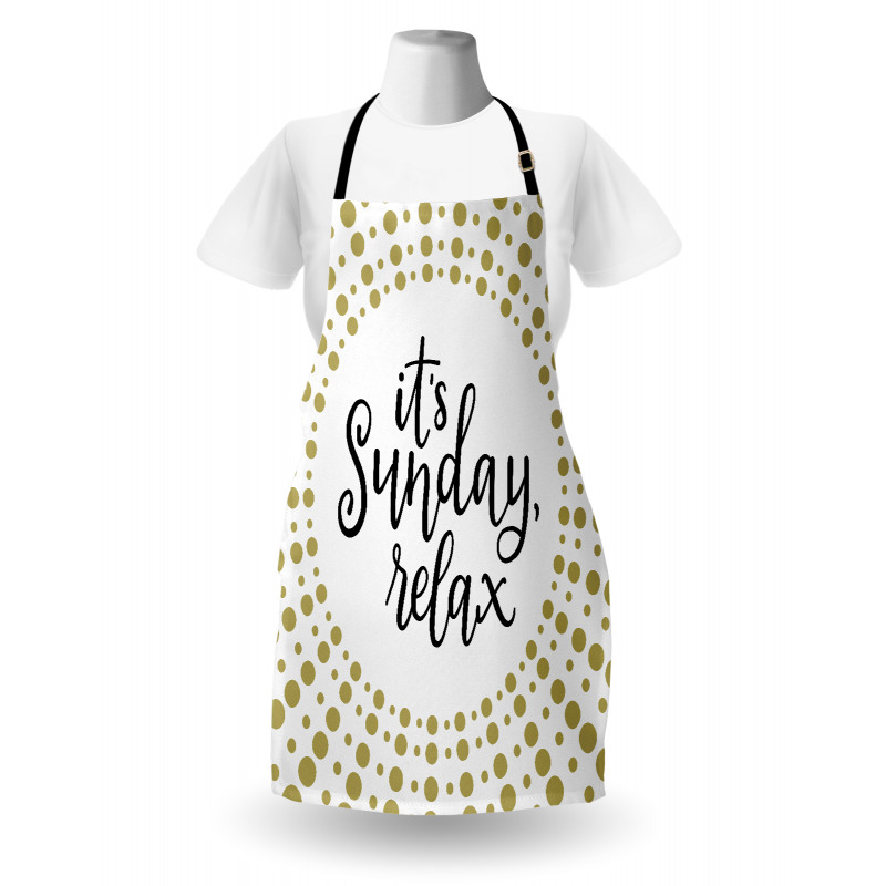 It is Sunday Relax Message Apron