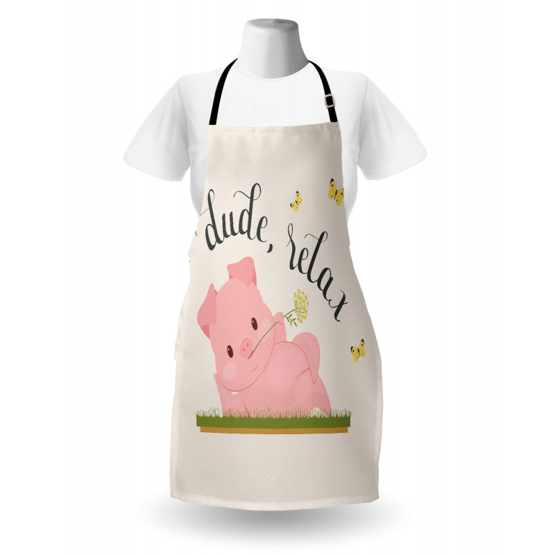 Pot Belly Pink Piglet Apron