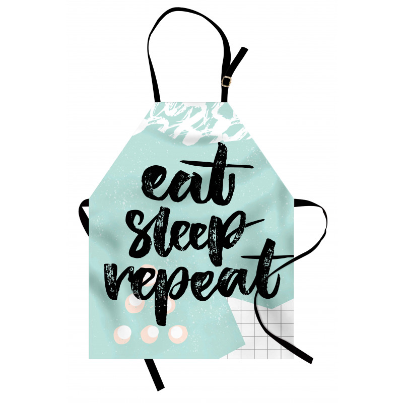 Eat Sleep Repeat Lettering Apron