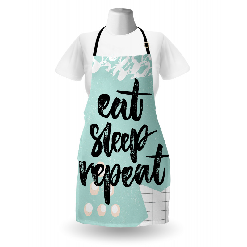 Eat Sleep Repeat Lettering Apron