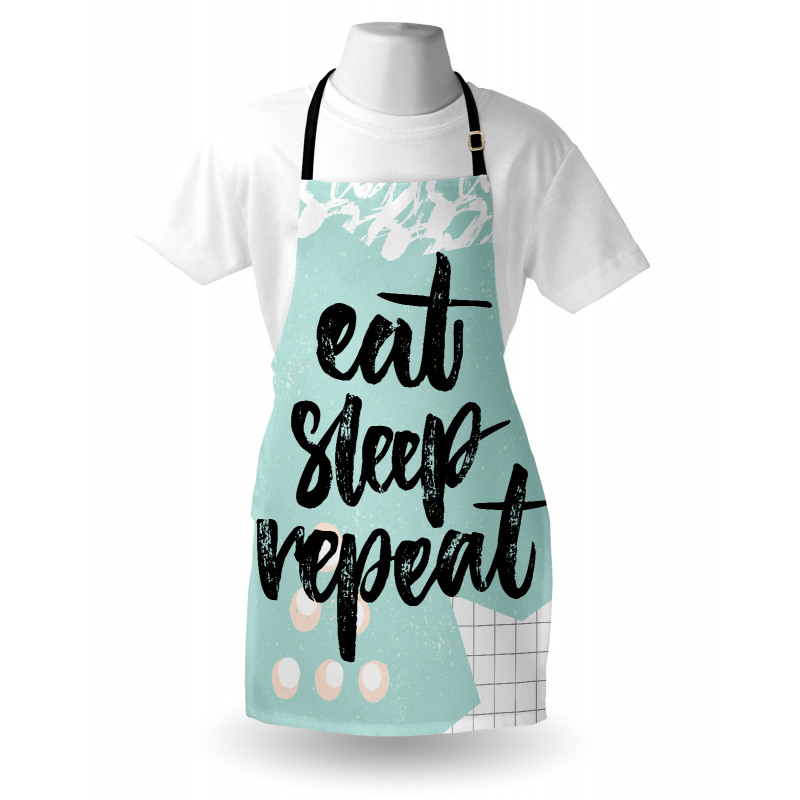 Eat Sleep Repeat Lettering Apron